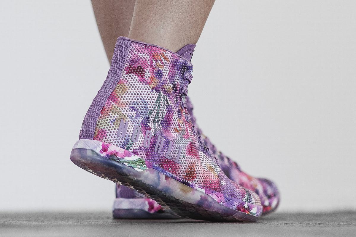 Nobull Superfabric High-Top Women's Trainers Purple | Australia (CD1375)